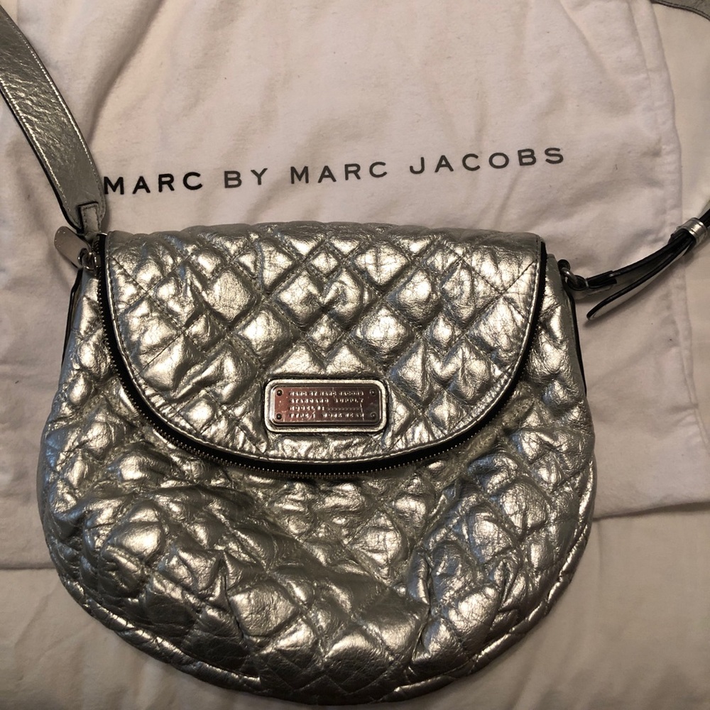 Marc by Marc Jacobs Silver Leather Quilted Purse